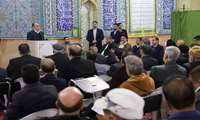 حضور وزیر جهاد کشاورزی در جمع نمازگزاران مسجد علی‌بن‌موسی‌الرضا(ع) پیشوا: